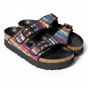 Birkenstock Papillio by Arizona Platform Sandal -Textile Multicolor  Size 36 NEW